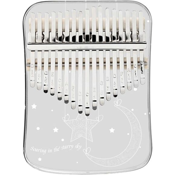 Kalimba 17 Note Keys Thumb Piano Clear Star Moon Transparent Finger Piano - Picture 3 of 6